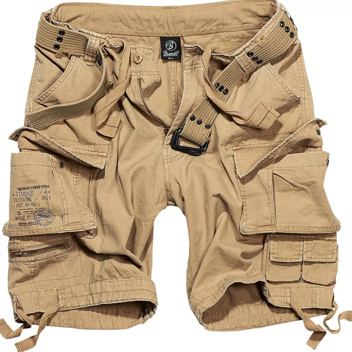 Alta Industries Shorts>Brandit Savage Vintage Shorts Beige