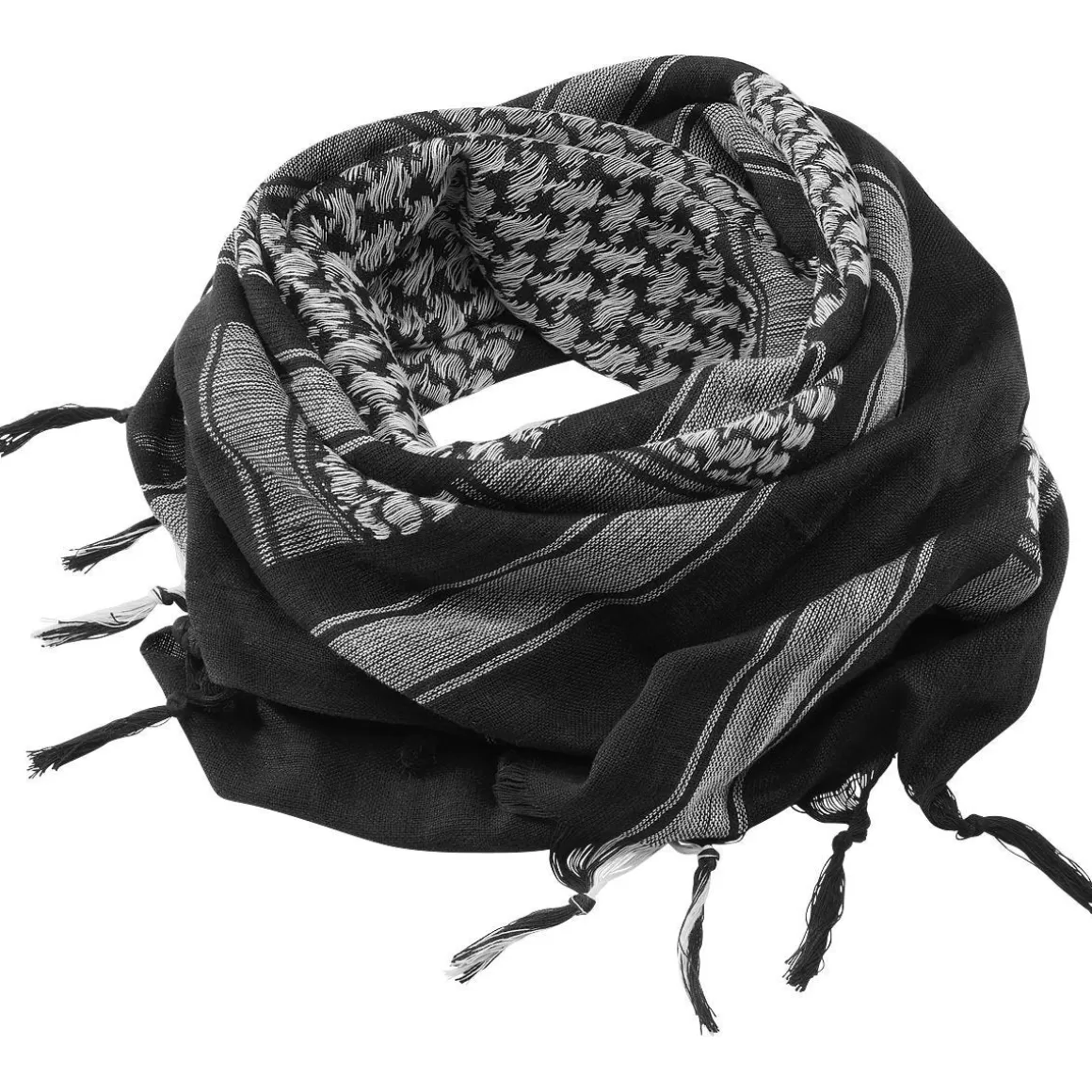 Heroclip Scarves>Brandit Shemag Scarf Black / White