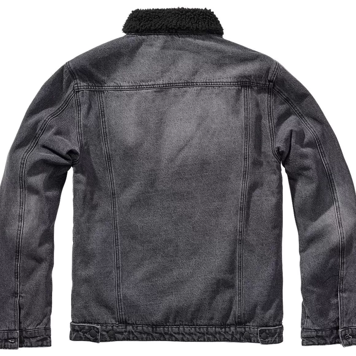 Brandit Jackets & Coats> Sherpa Denim Jacket Black/Black