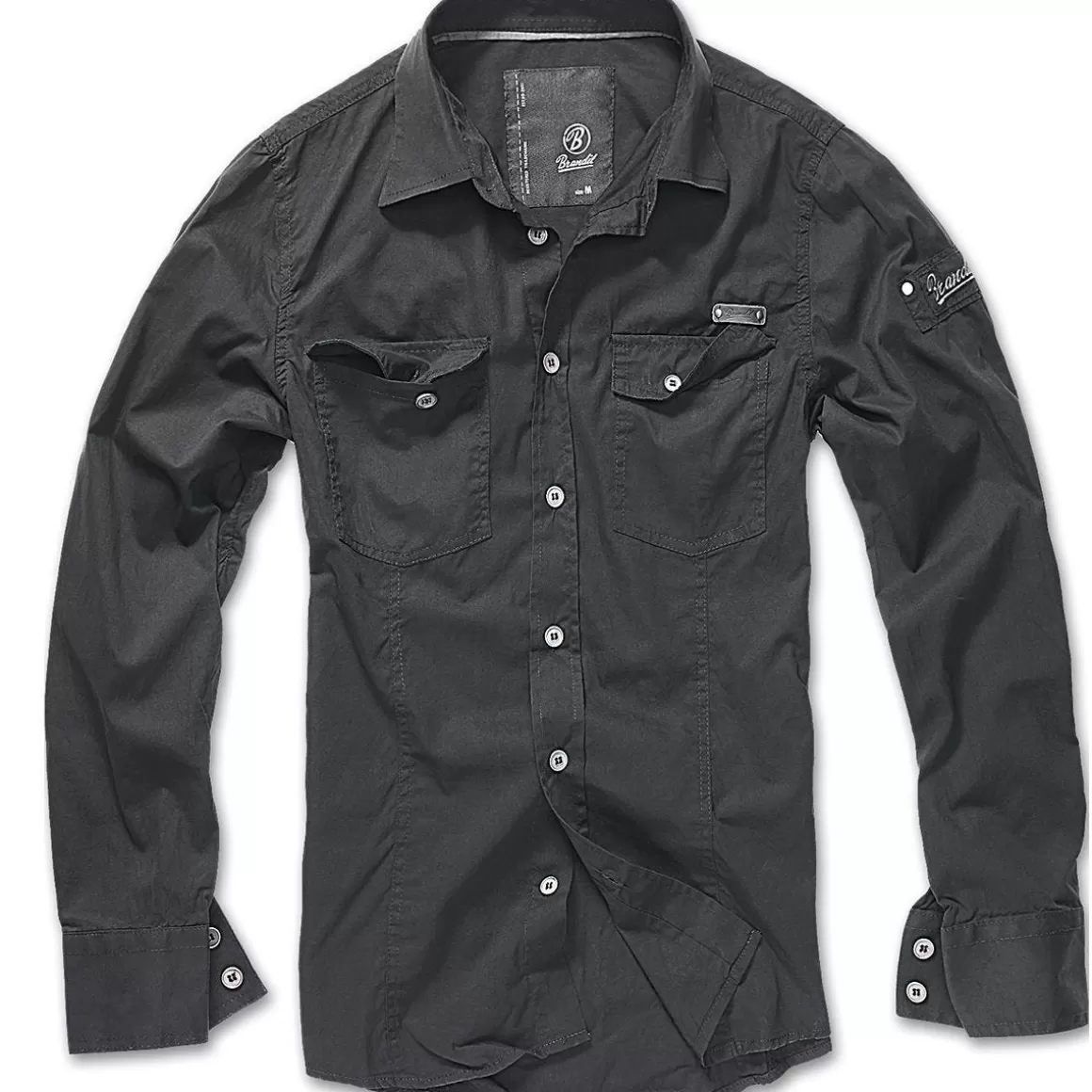 Helikon Shirts>Brandit Slimfit Shirt Black