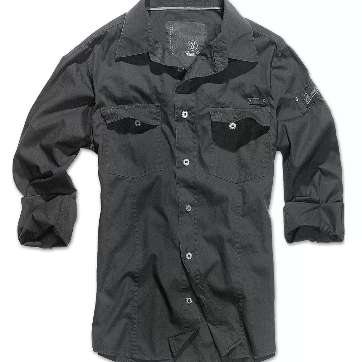 Helikon Shirts>Brandit Slimfit Shirt Black