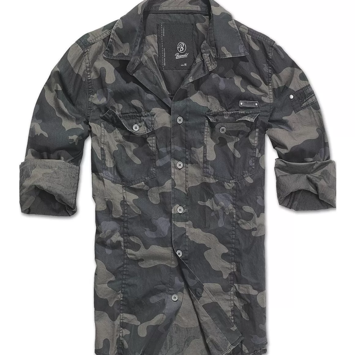 Flyye Industries Shirts>Brandit Slimfit Shirt Dark Camo