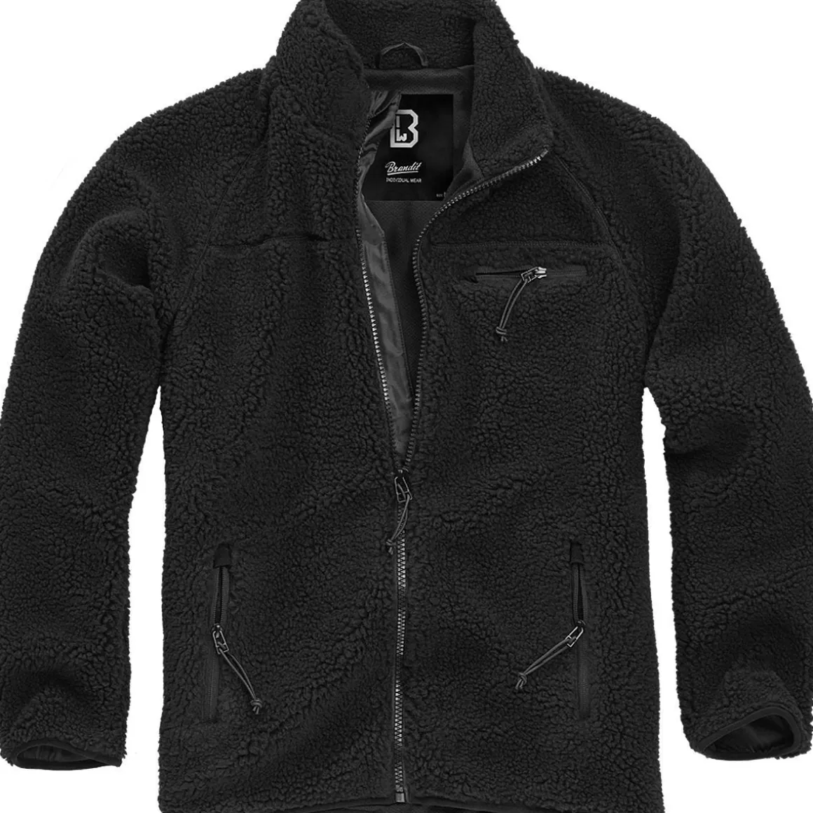 Mil-Tec Fleeces>Brandit Teddyfleece Jacket Black