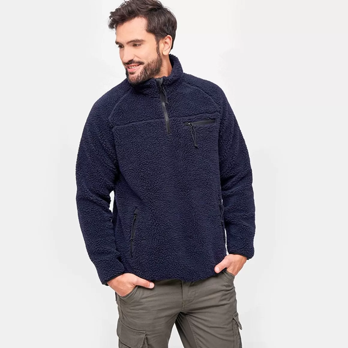 Helikon Fleeces>Brandit Teddyfleece Troyer Navy