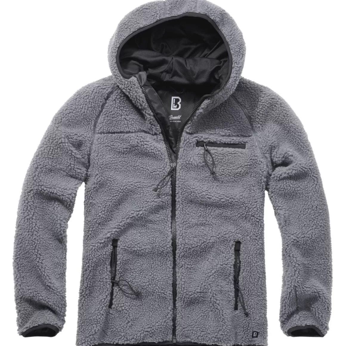 Mil-Tec Fleeces>Brandit Teddyfleece Worker Jacket Anthracite