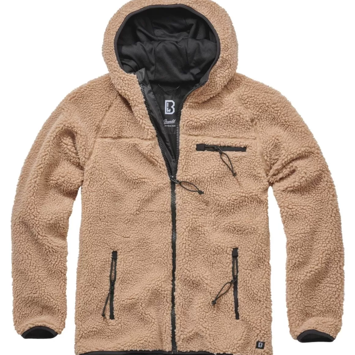 Tervel Fleeces>Brandit Teddyfleece Worker Jacket Camel