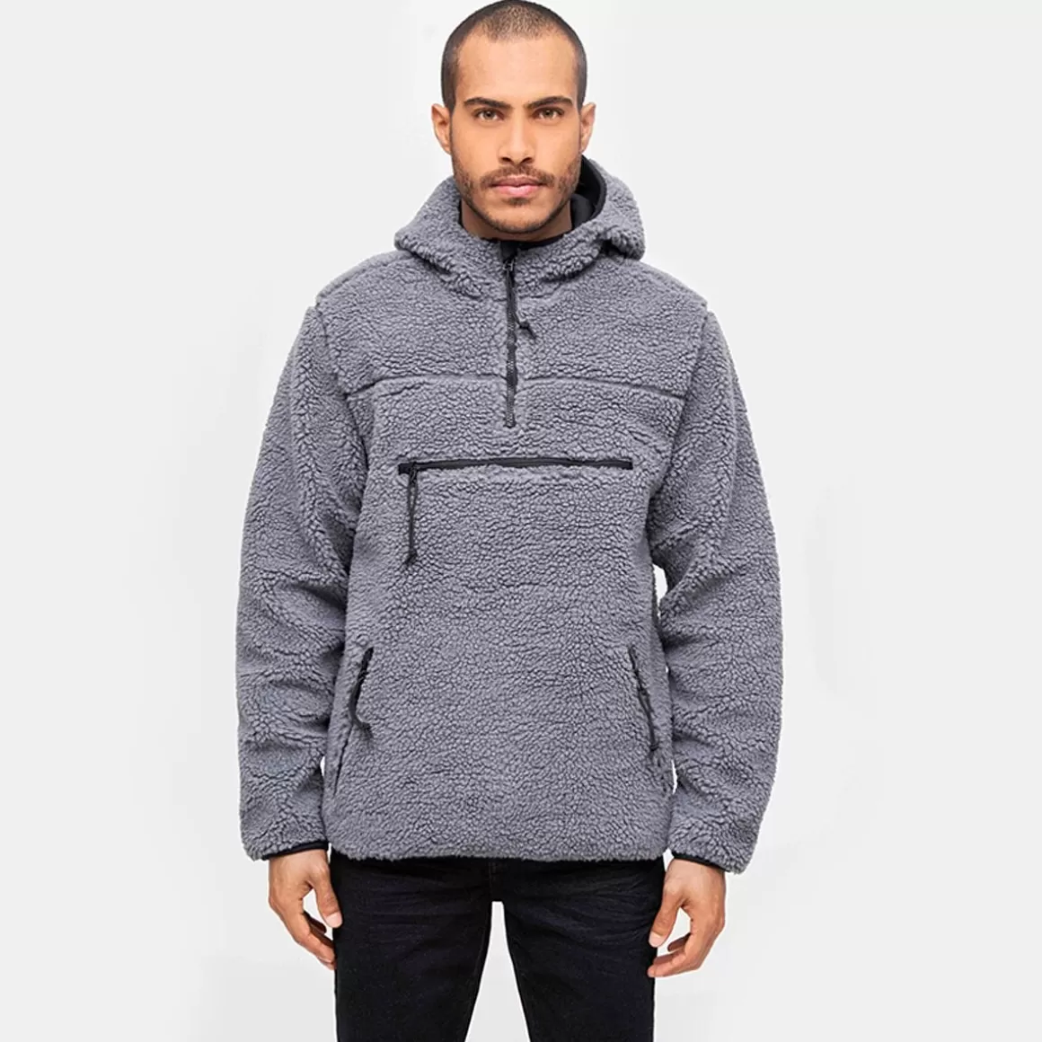 Brandit Fleeces> Teddyfleece Worker Pullover Anthracite