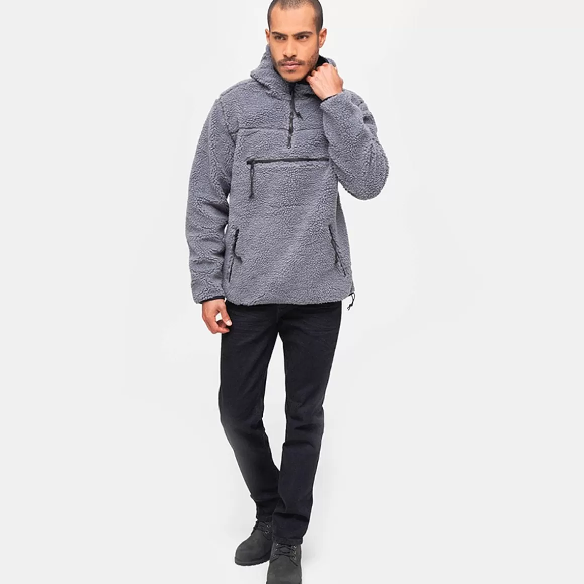 Brandit Fleeces> Teddyfleece Worker Pullover Anthracite