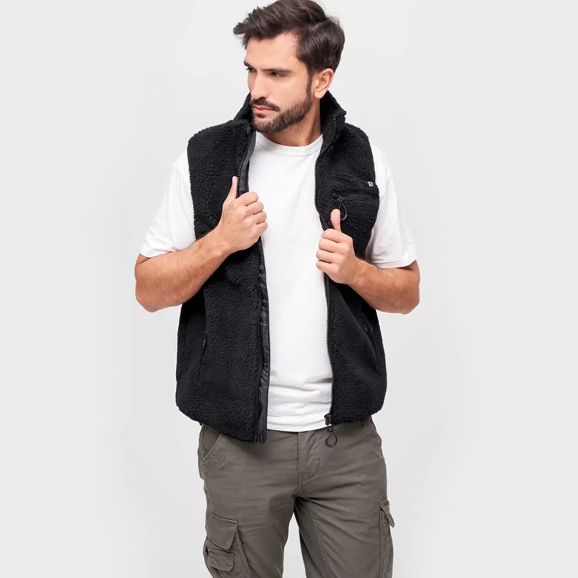 Brandit Fleeces> Teddyfleece Worker Vest Black