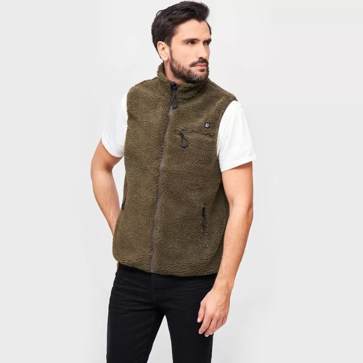 Helikon Fleeces>Brandit Teddyfleece Worker Vest Olive