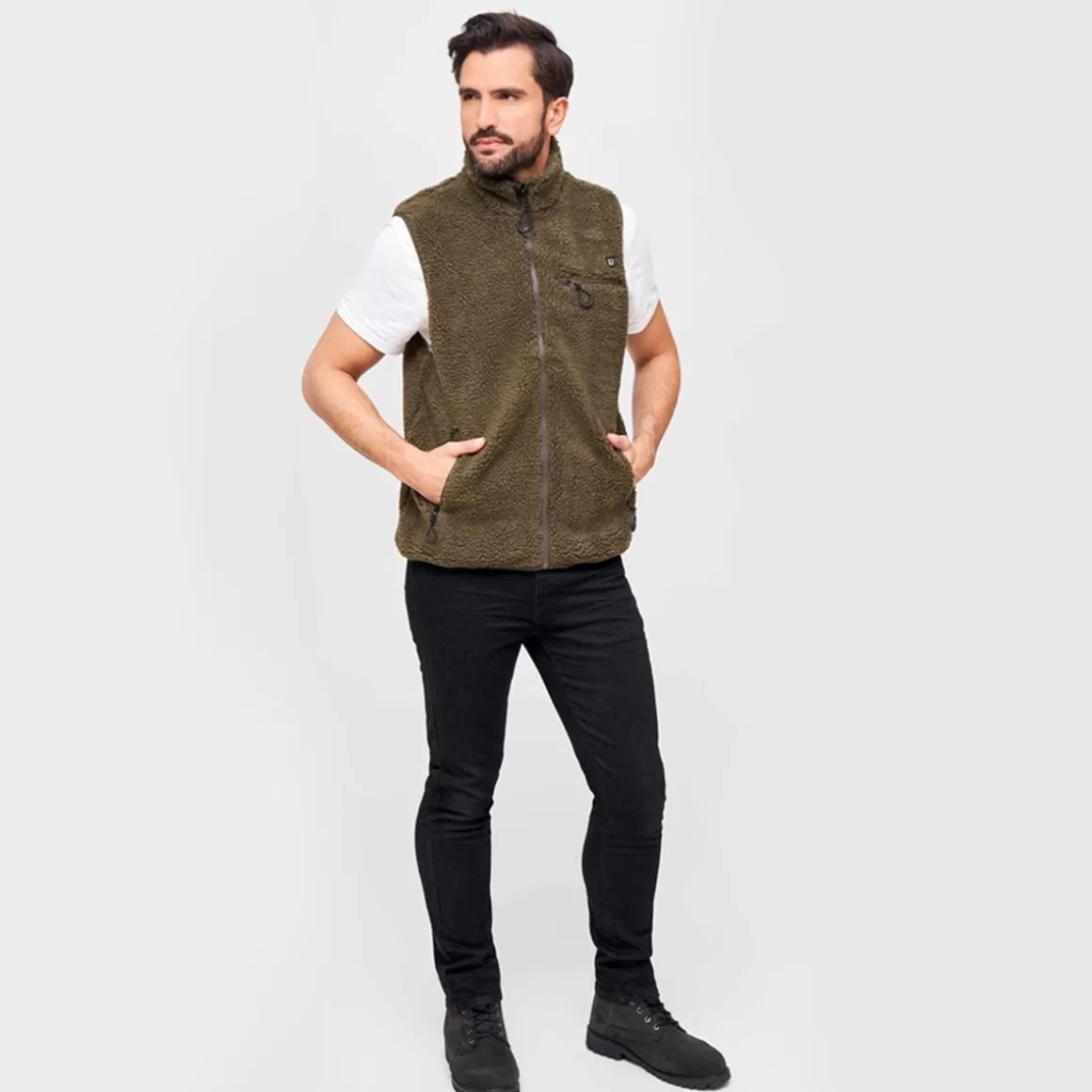 Helikon Fleeces>Brandit Teddyfleece Worker Vest Olive