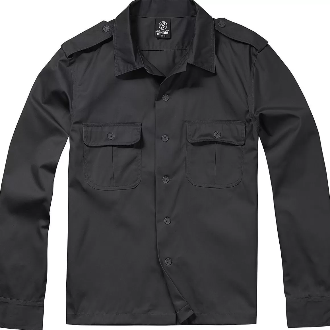 First Tactical Shirts>Brandit Us Shirt Long Sleeve Black