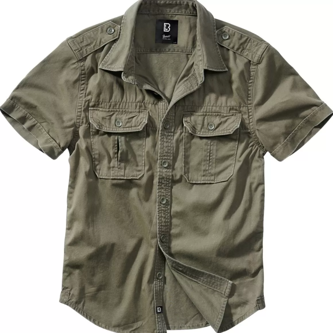 Brandit Shirts> Vintage Shirt Short Sleeve Olive