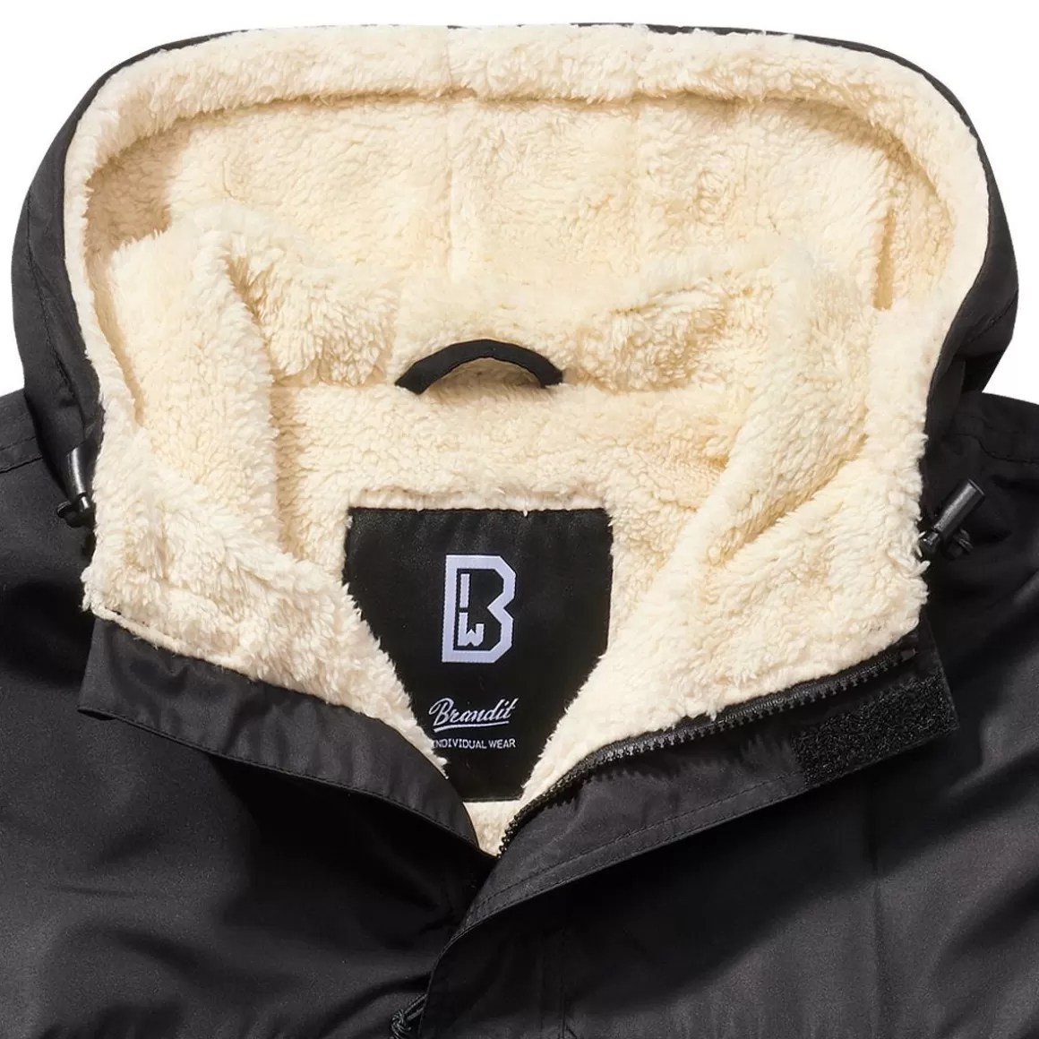 Brandit Jackets & Coats> Windbreaker Sherpa Jacket Black