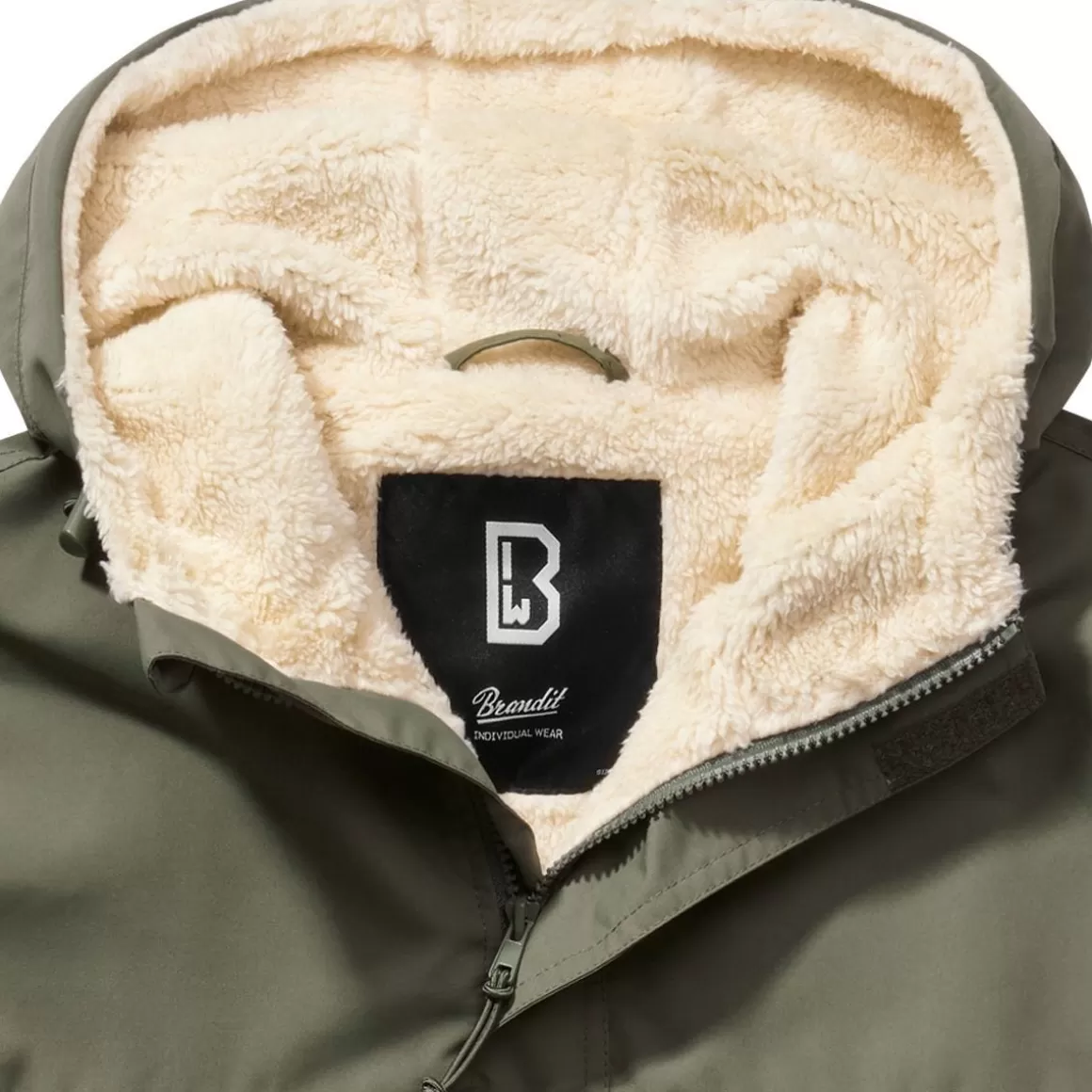 Brandit Jackets & Coats> Windbreaker Sherpa Jacket Olive