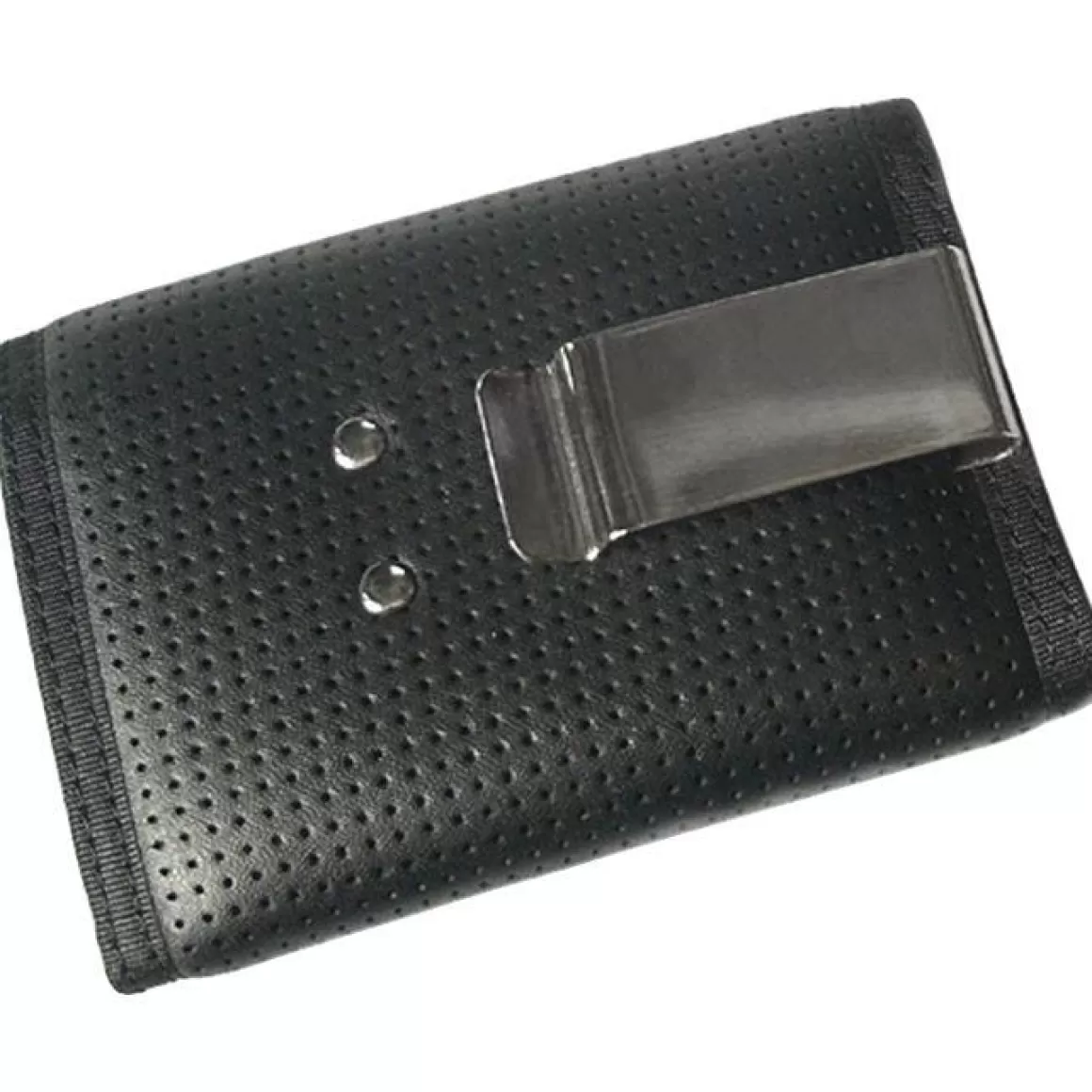 Civilian Other Pouches> Tactical Tri-Fold Leather Clip Wallet Black