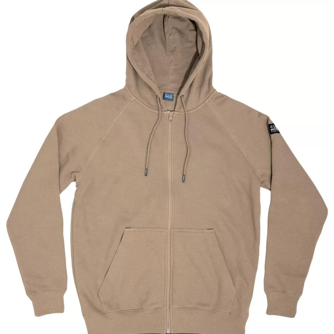 Pentagon Sweatshirts>Clomod Hoodie Zip Sweater "Blank" Tan Brown