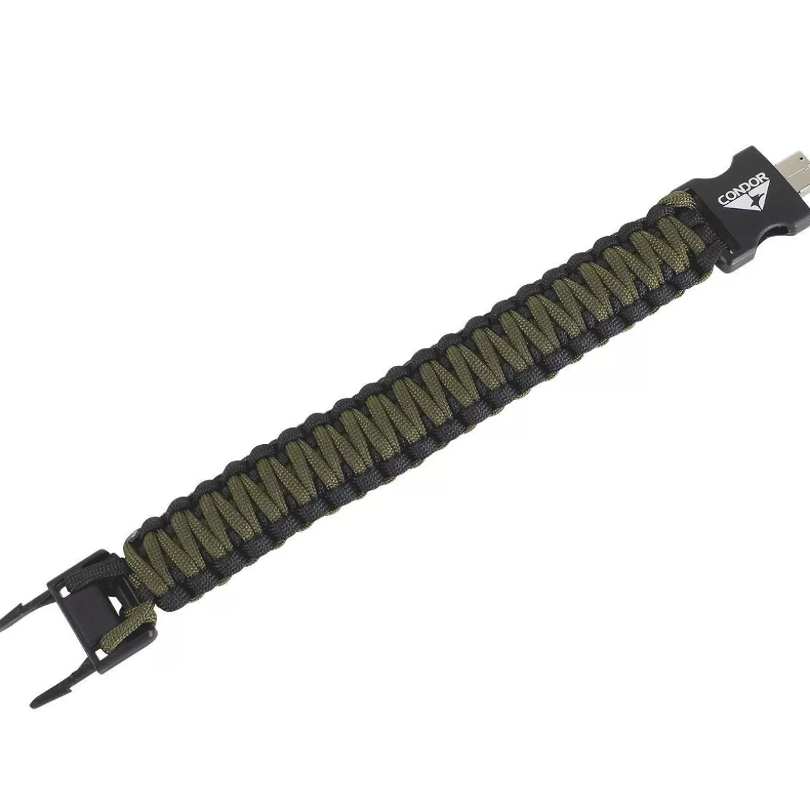 Condor Everything Else> Usb Paracord Bracelet Black / Olive Drab