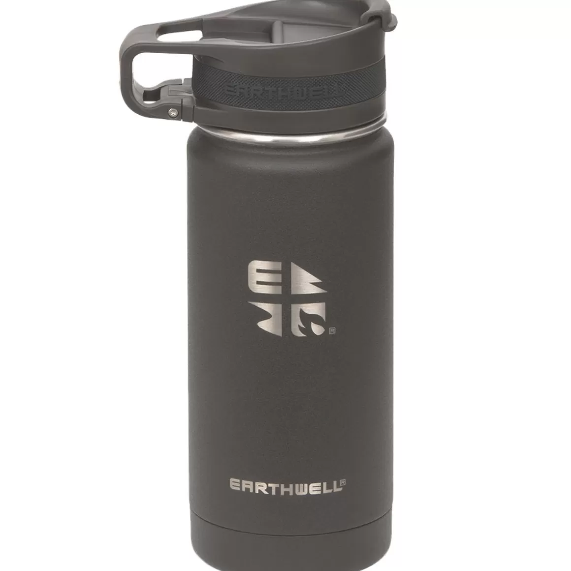 Earthwell Water & Hydration> Roaster Loop Vacuum Bottle 473Ml Volcanic Black