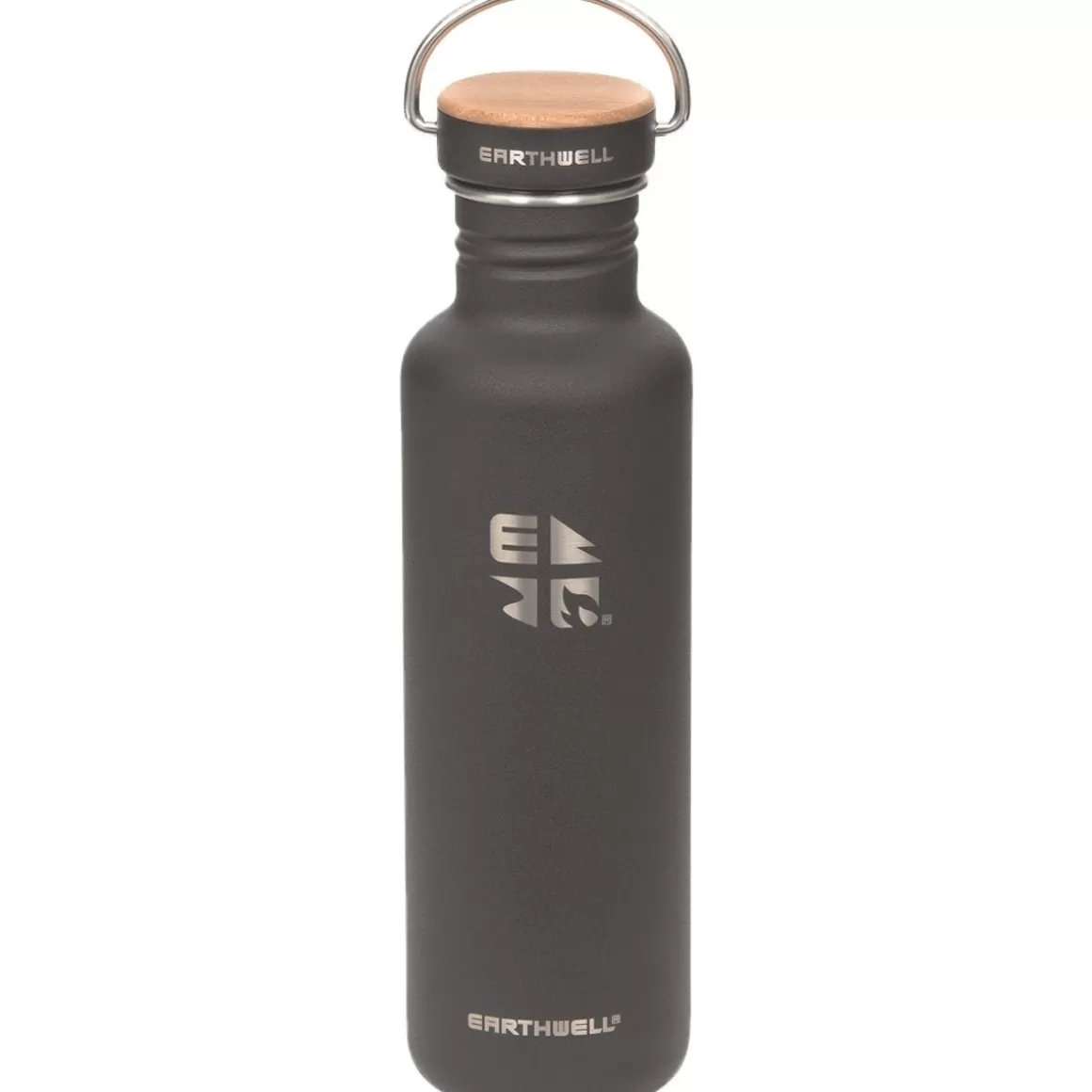 Earthwell Water & Hydration> Woodie Single Wall Bottle 800Ml Maple / Volcanic Black