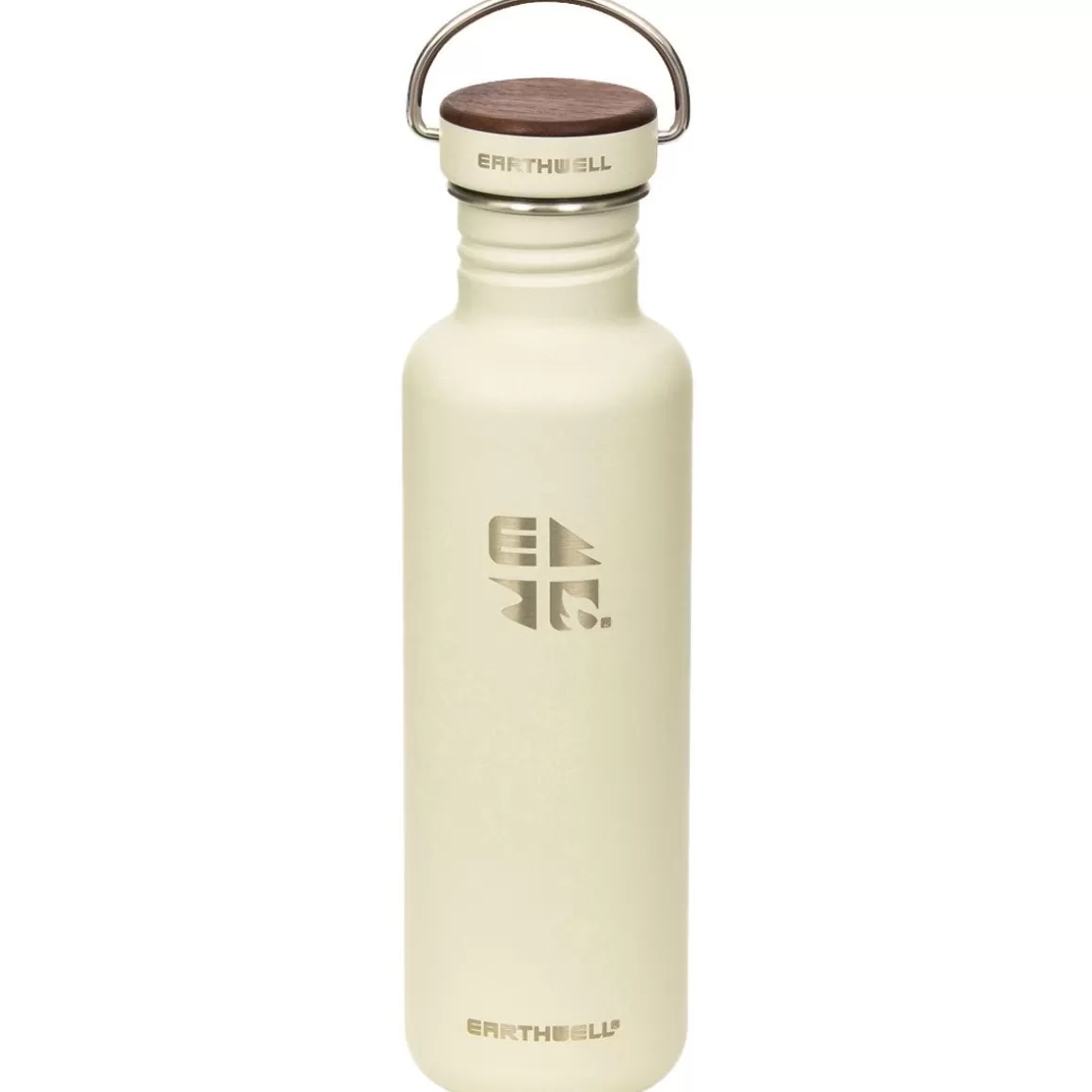 Earthwell Water & Hydration> Woodie Single Wall Bottle 800Ml Walnut / Baja Sand