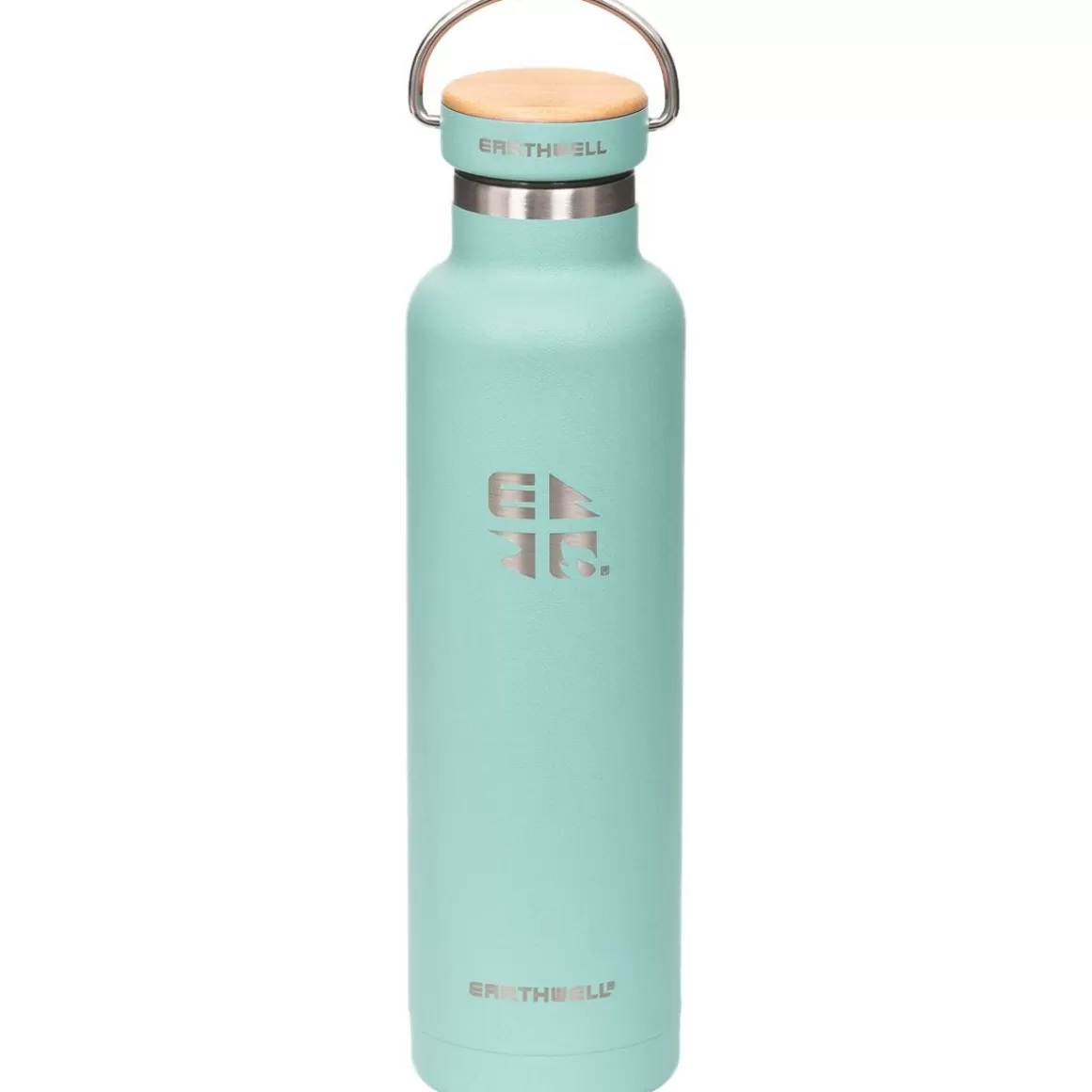 Earthwell Water & Hydration> Woodie Vacuum Bottle 650Ml Pine / Aqua Blue