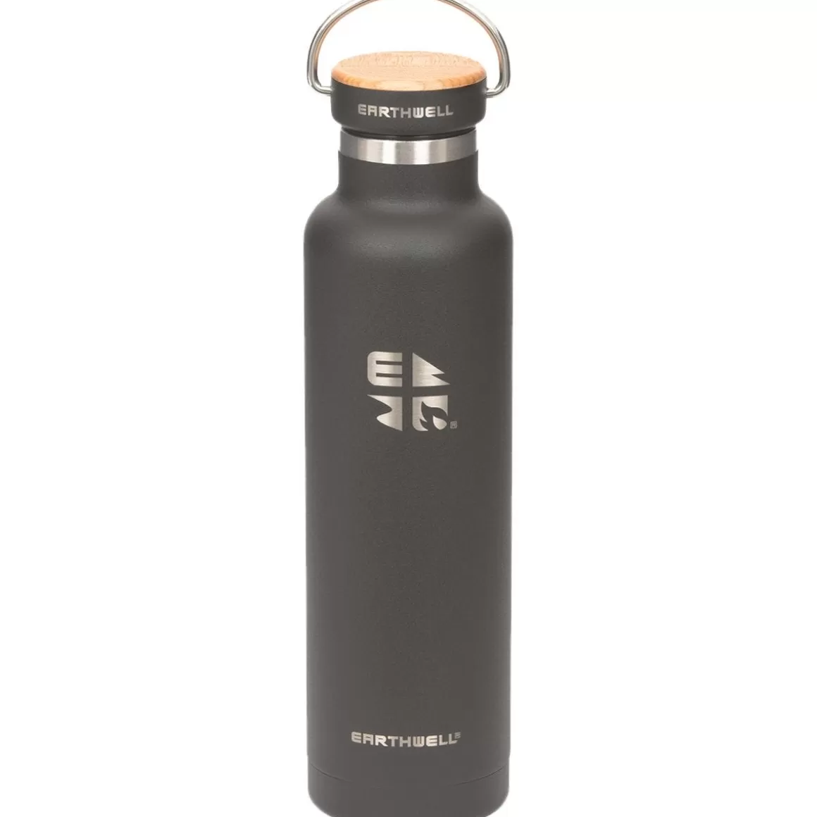 Earthwell Water & Hydration> Woodie Vacuum Bottle 650Ml Pine / Volcanic Black