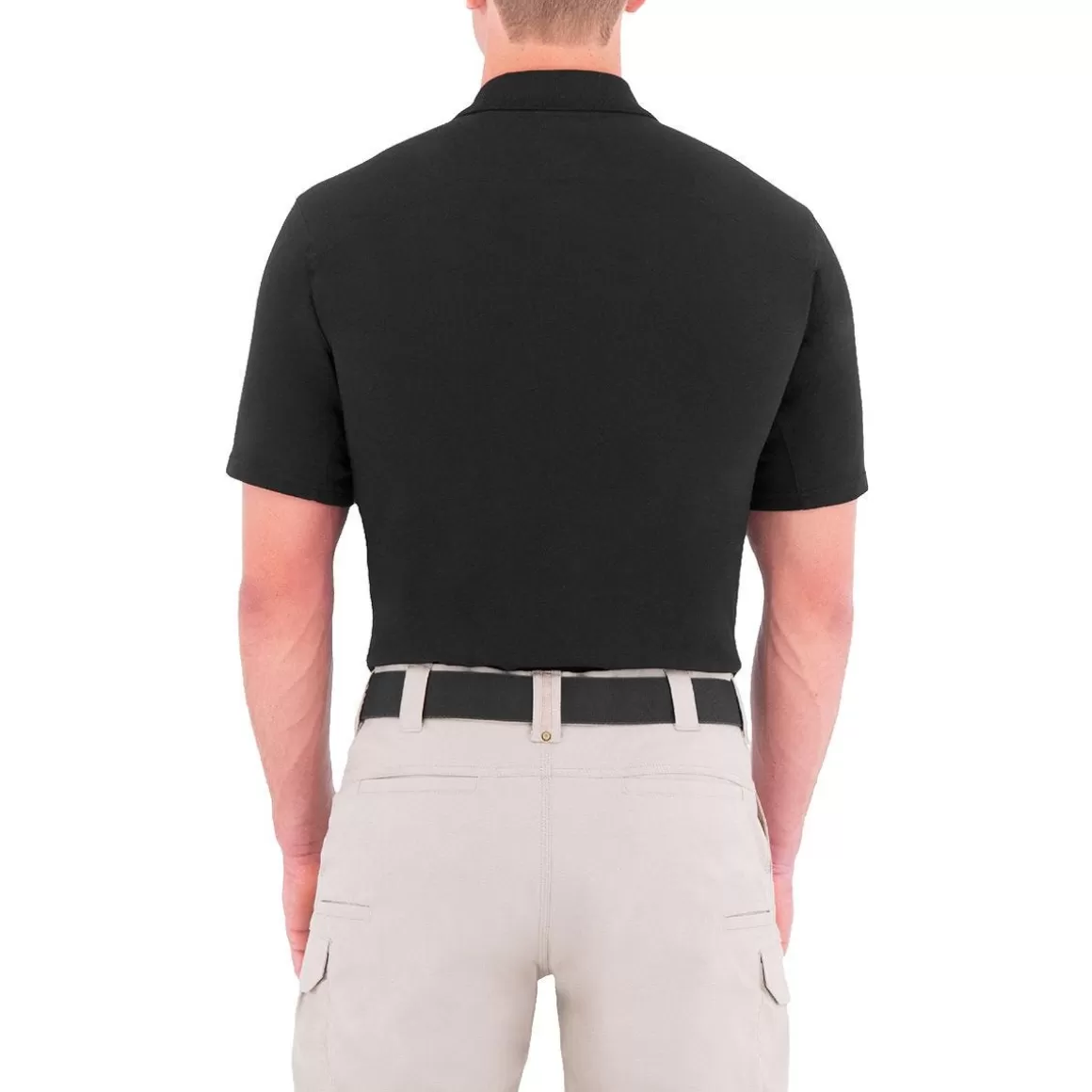 First Tactical T-Shirts & Vests> Men's Cotton Short Sleeve Polo With Pen Pocket Black
