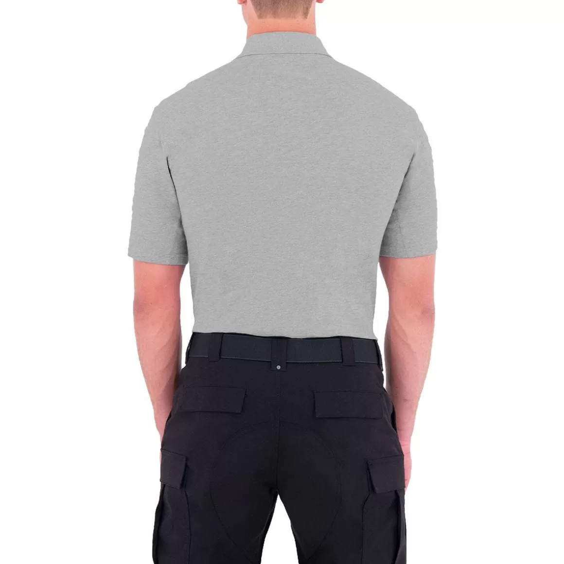 First Tactical T-Shirts & Vests> Men's Cotton Short Sleeve Polo With Pen Pocket Heather Grey