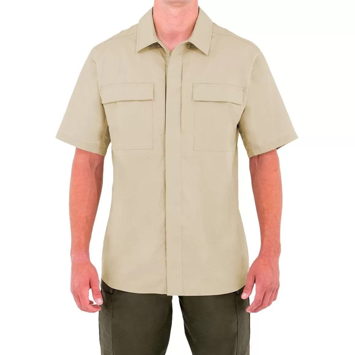 First Tactical Shirts> Men's Specialist Short Sleeve Bdu Shirt Khaki
