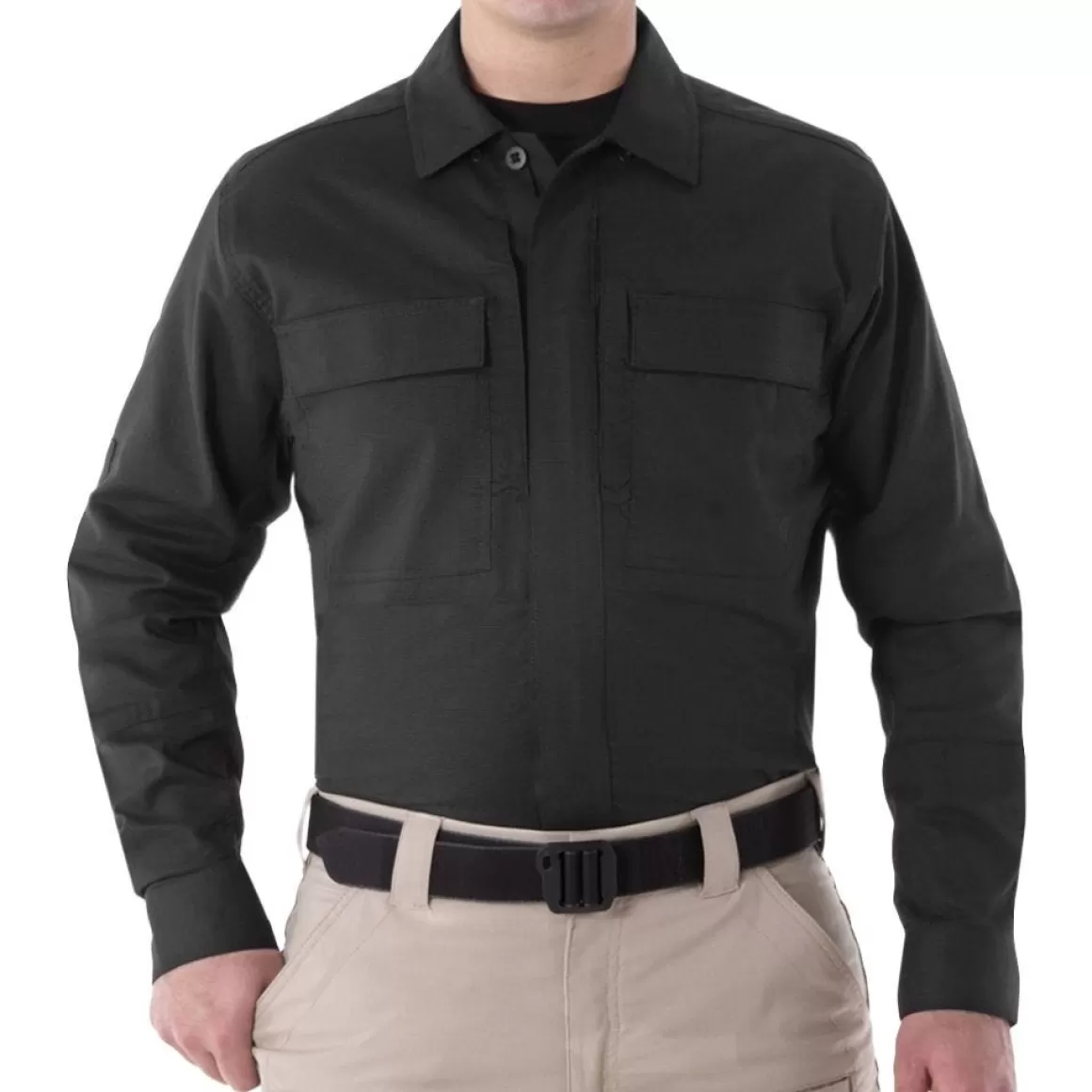 MFH Shirts>First Tactical Men's V2 Long Sleeve Bdu Shirt Black