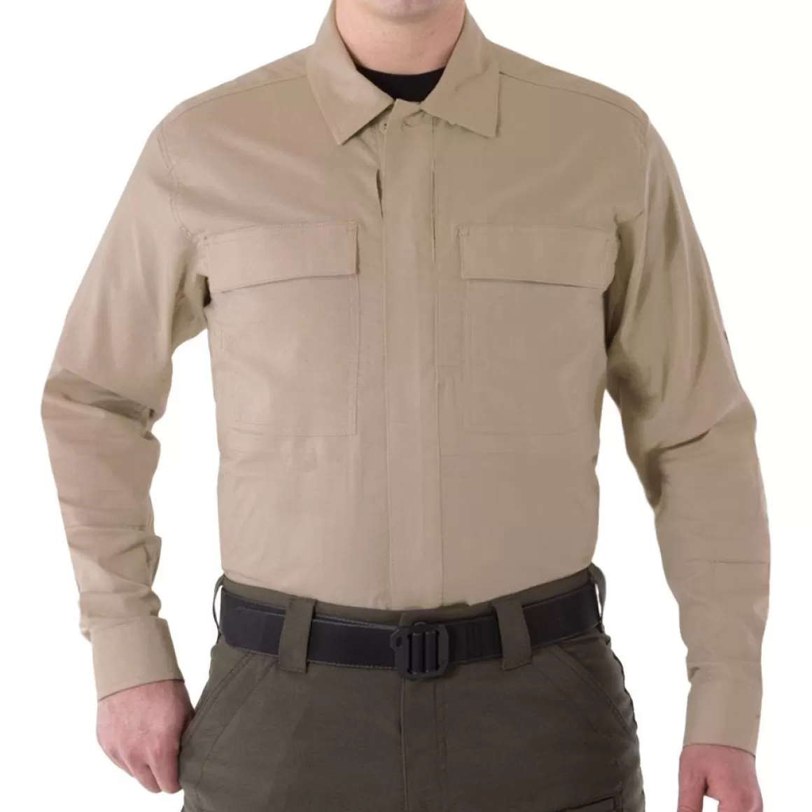 First Tactical Shirts> Men's V2 Long Sleeve Bdu Shirt Khaki