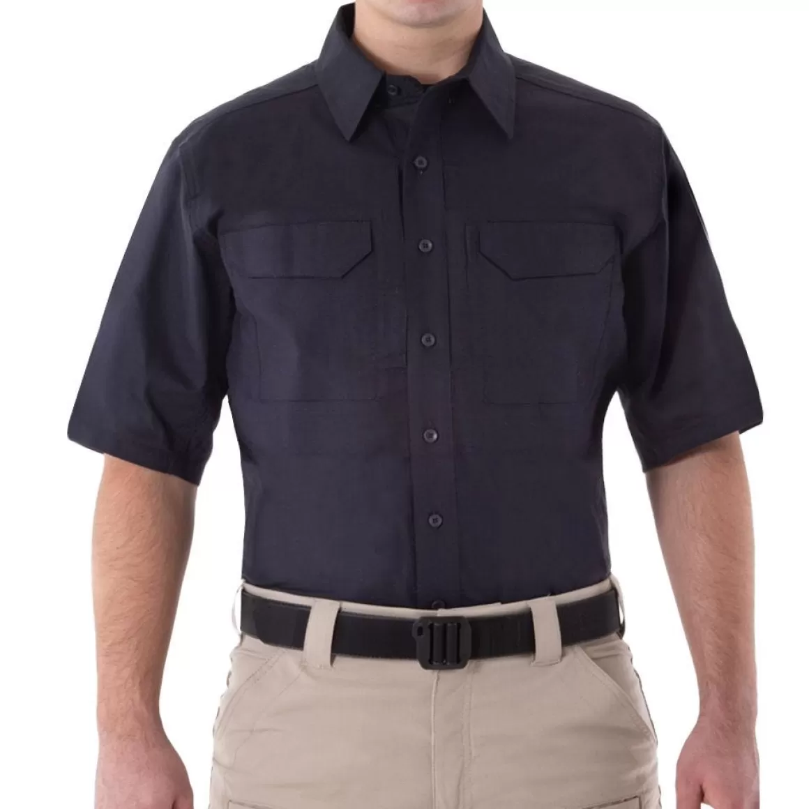 Flyye Industries Shirts>First Tactical Men's V2 Short Sleeve Tactical Shirt Midnight Navy