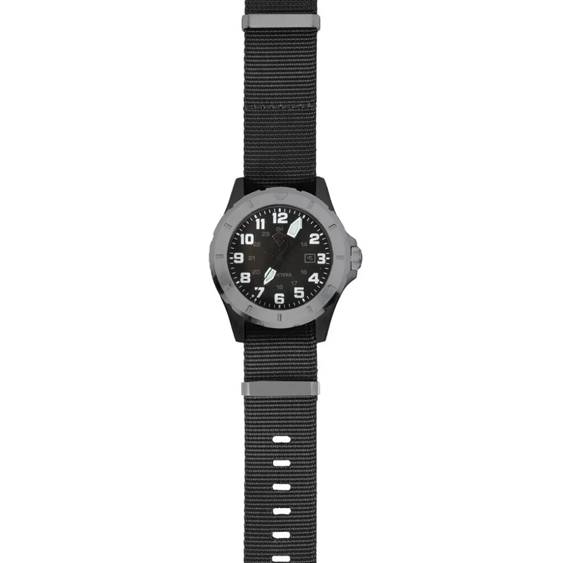 First Tactical Watches> Ridgeline Carbon Field Watch Brushed Stainless / Black