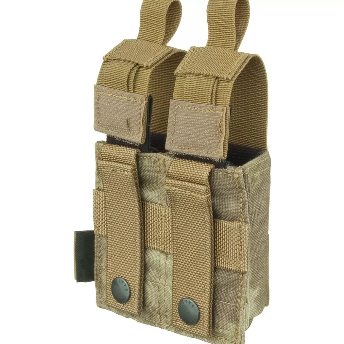 Flyye Industries Magazine Pouches>Flyye Double 9Mm Pistol Magazine Pouch Ver. Hp Molle A-Tacs Au