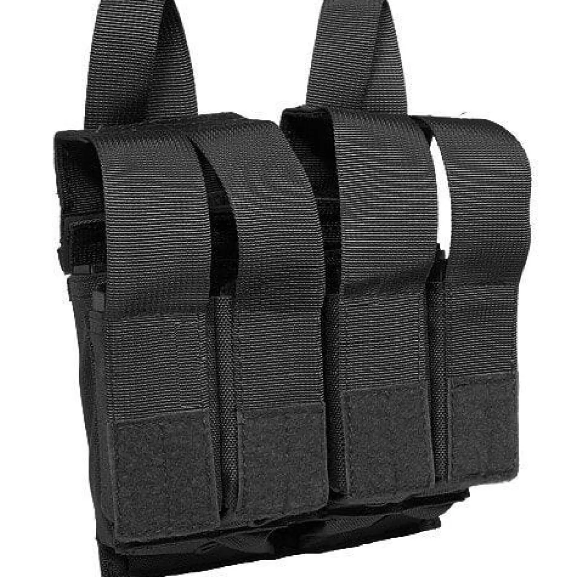 Flyye Industries Magazine Pouches>Flyye Double M4/M16 + Quad Pistol Magazine Pouch Molle Black