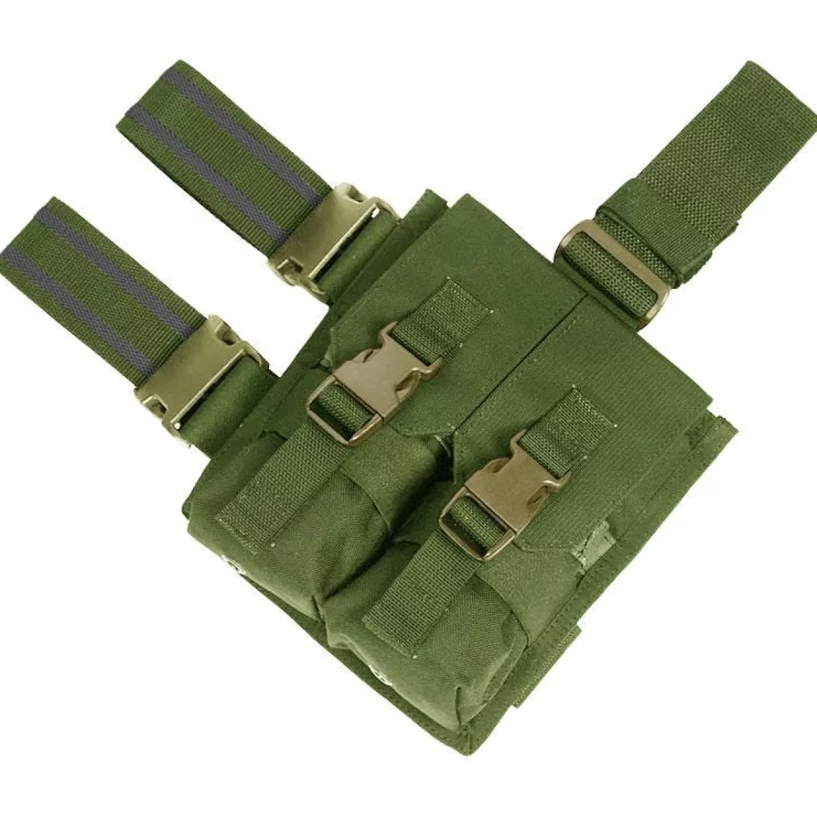 Flyye Industries Leg Pouches>Flyye Drop Leg Double M4/M16 Magazine Pouch Olive Drab