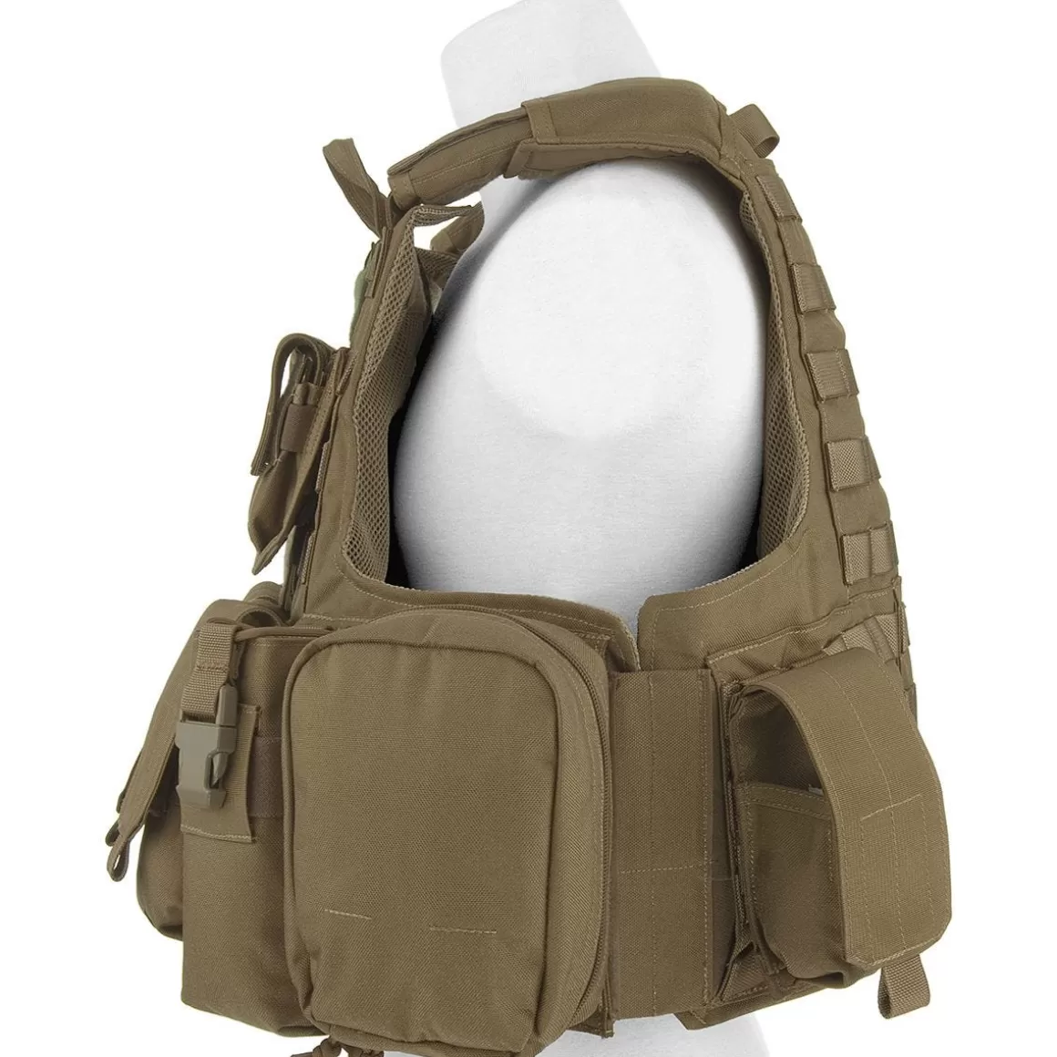 Flyye Industries Vests>Flyye Force Recon Vest With Pouch Set Ver. Mar Coyote Brown