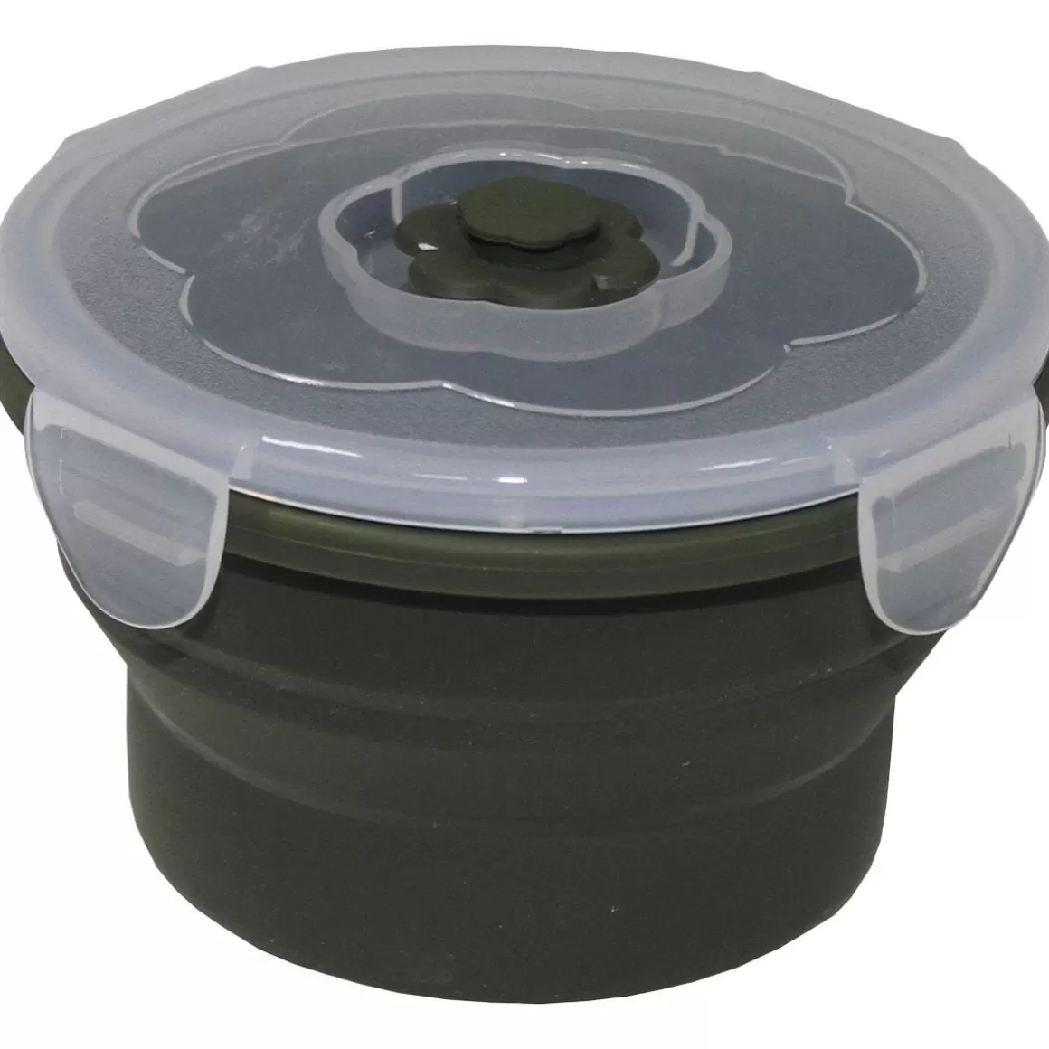 Fox Outdoor Cooking & Eating> Foldable Bowl Round 540Ml Lockable Lids Od Green