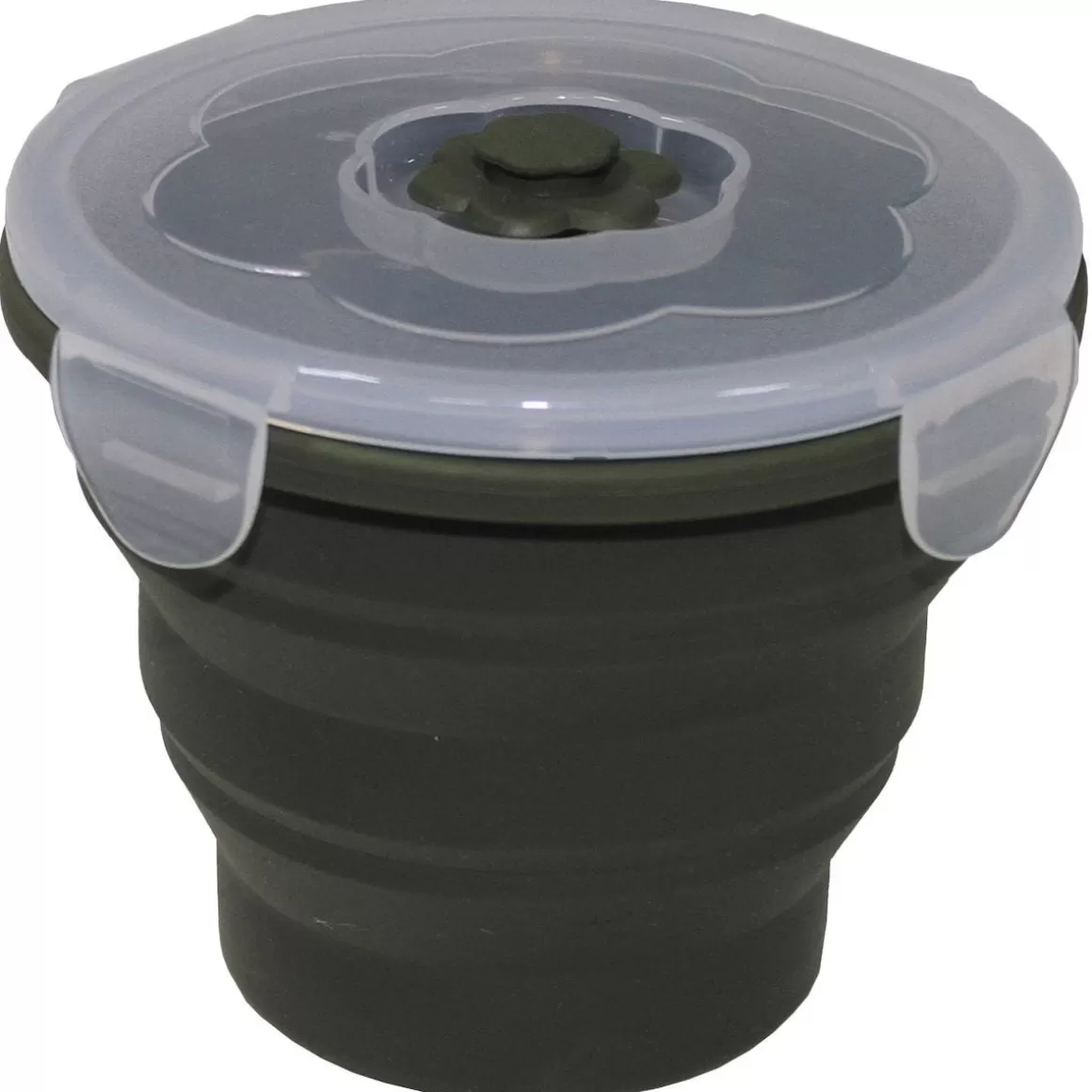 Fox Outdoor Cooking & Eating> Foldable Bowl Round 660Ml Lockable Lids Od Green