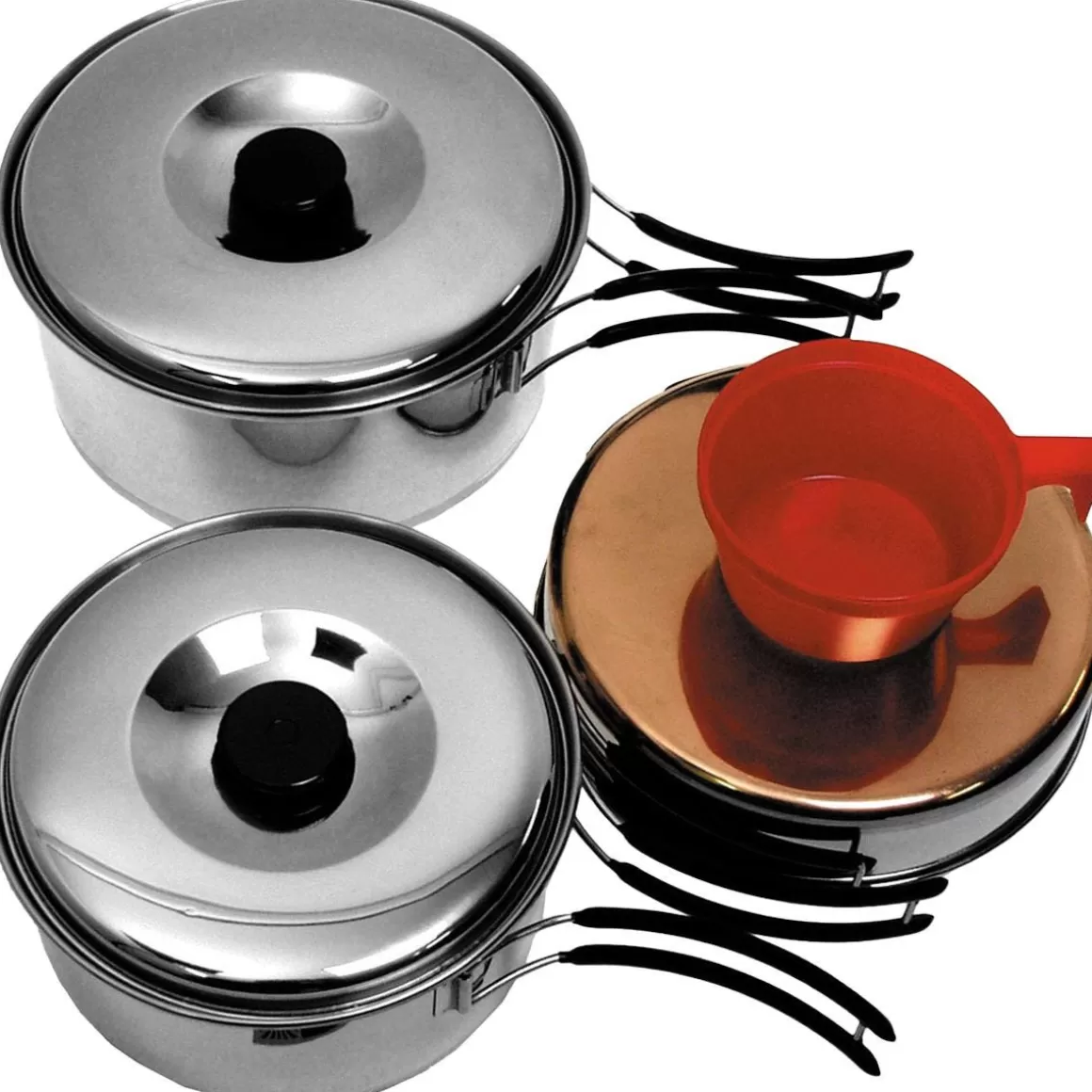 Fox Outdoor Cooking & Eating> Mess Kit Large Stainless Steel 2 Pax