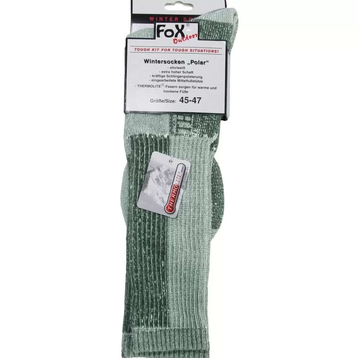 Fox Outdoor Socks> Polar Winter Socks Olive/White