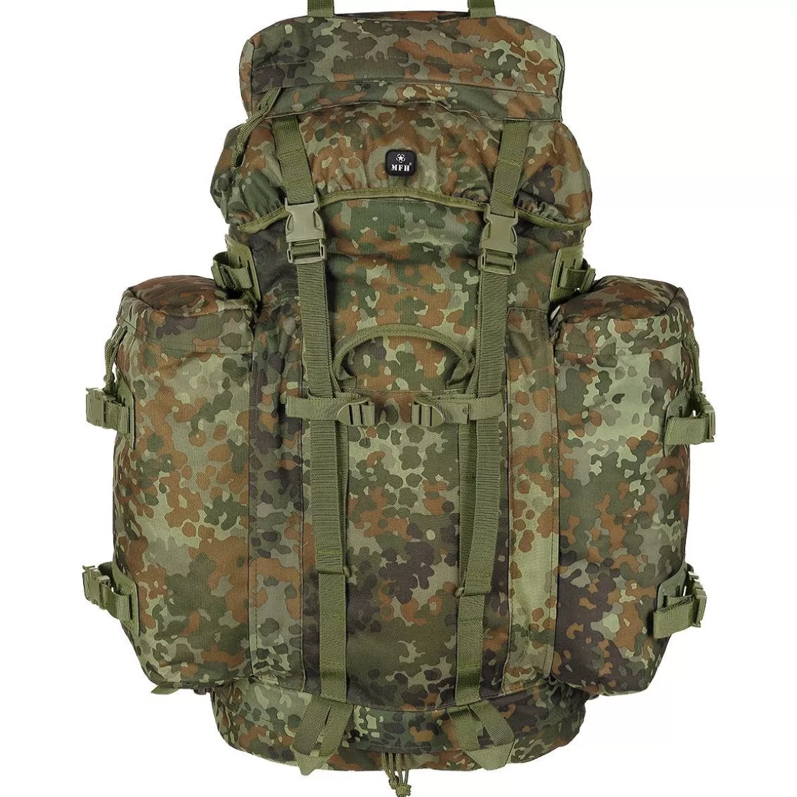 MFH Bergens & Patrol Packs>German Army Mountain Bergen 80L Flecktarn