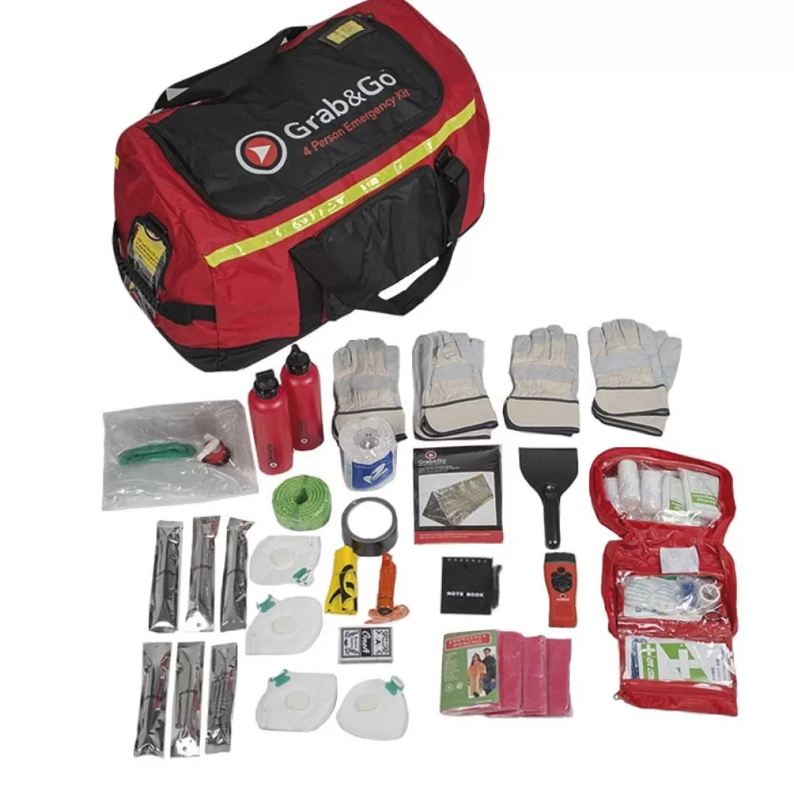 Other Emergency & Survival>Grab & Go Emergency Kit 4 People