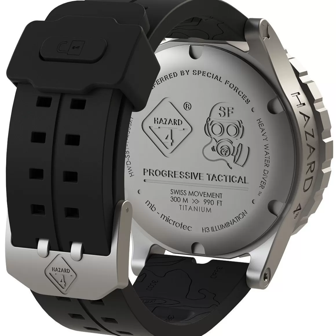 Hazard 4 Watches> Heavy Water Diver Titanium Tritium Watch Snowfield Green/Yellow