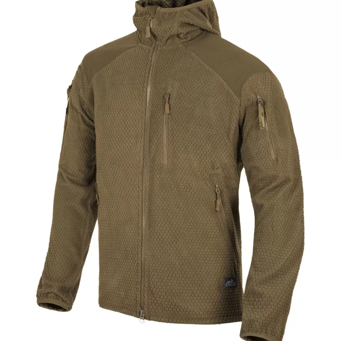 Helikon Fleeces> Alpha Hoodie Jacket Grid Fleece Coyote