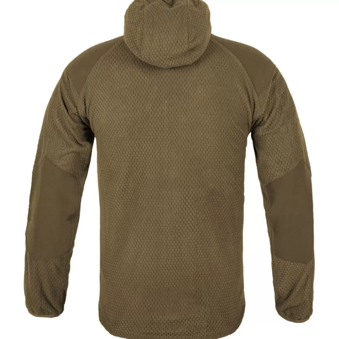 Helikon Fleeces> Alpha Hoodie Jacket Grid Fleece Coyote