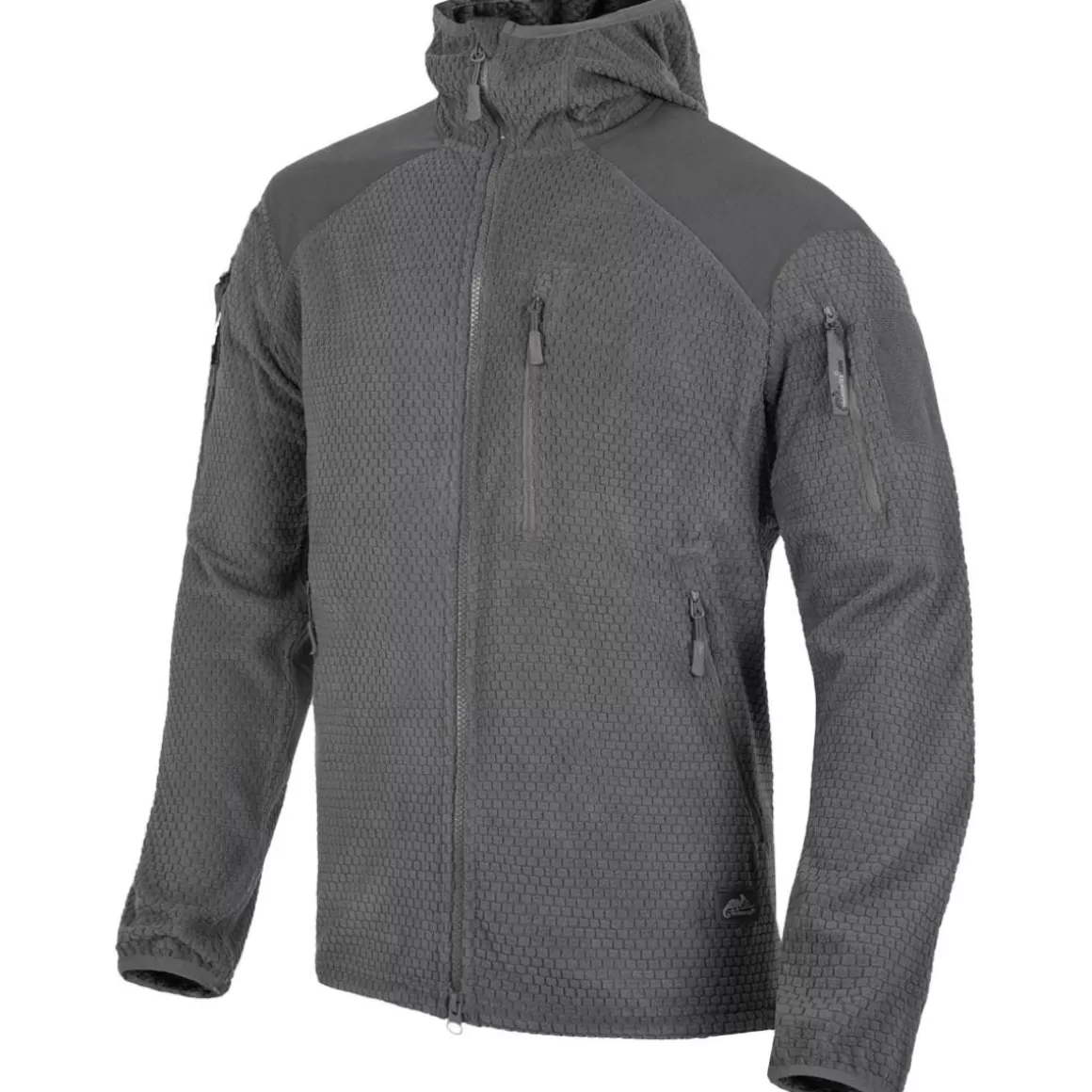 Helikon Fleeces> Alpha Hoodie Jacket Grid Fleece Shadow Grey