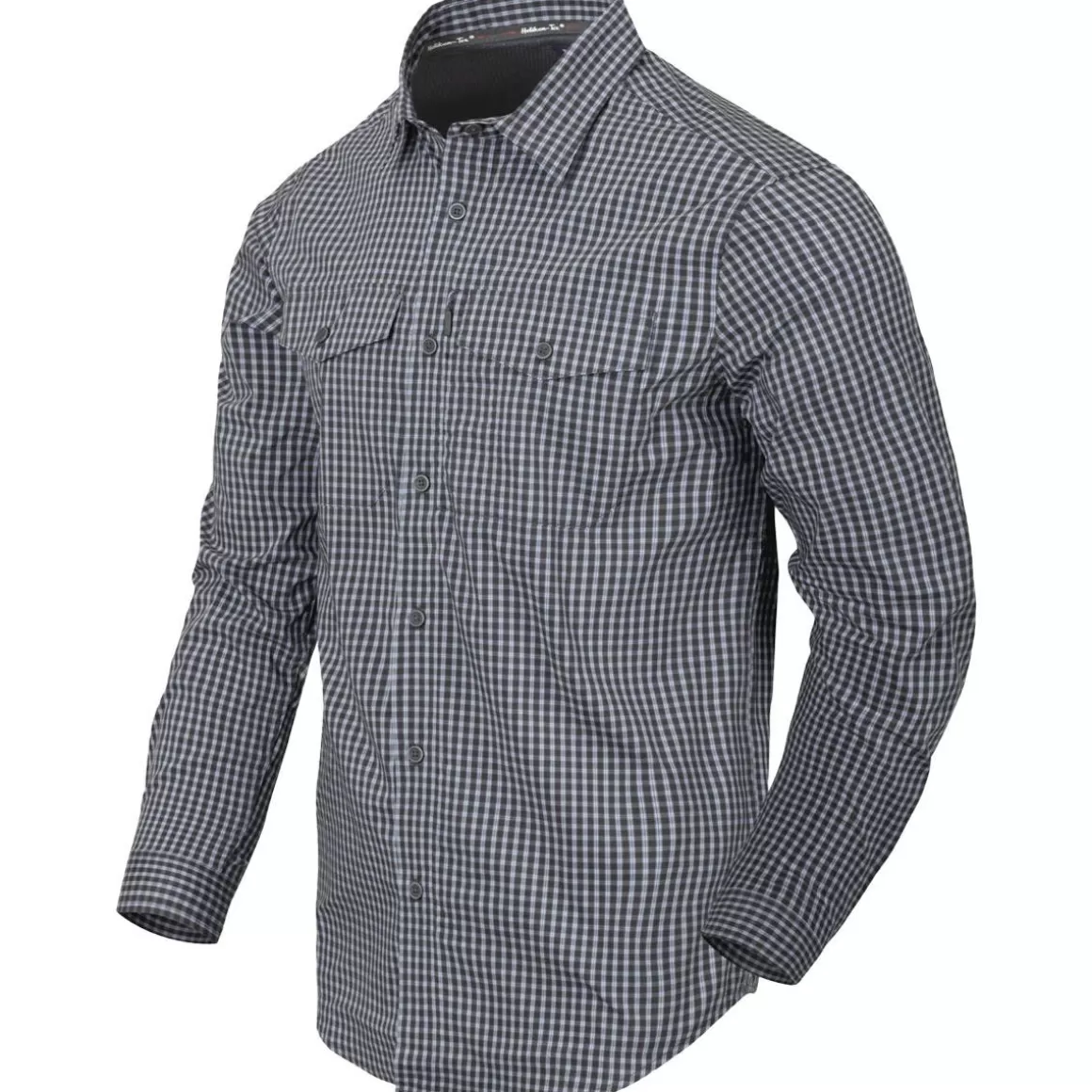 Wisport Shirts>Helikon Covert Concealed Carry Shirt Phantom Grey Checkered