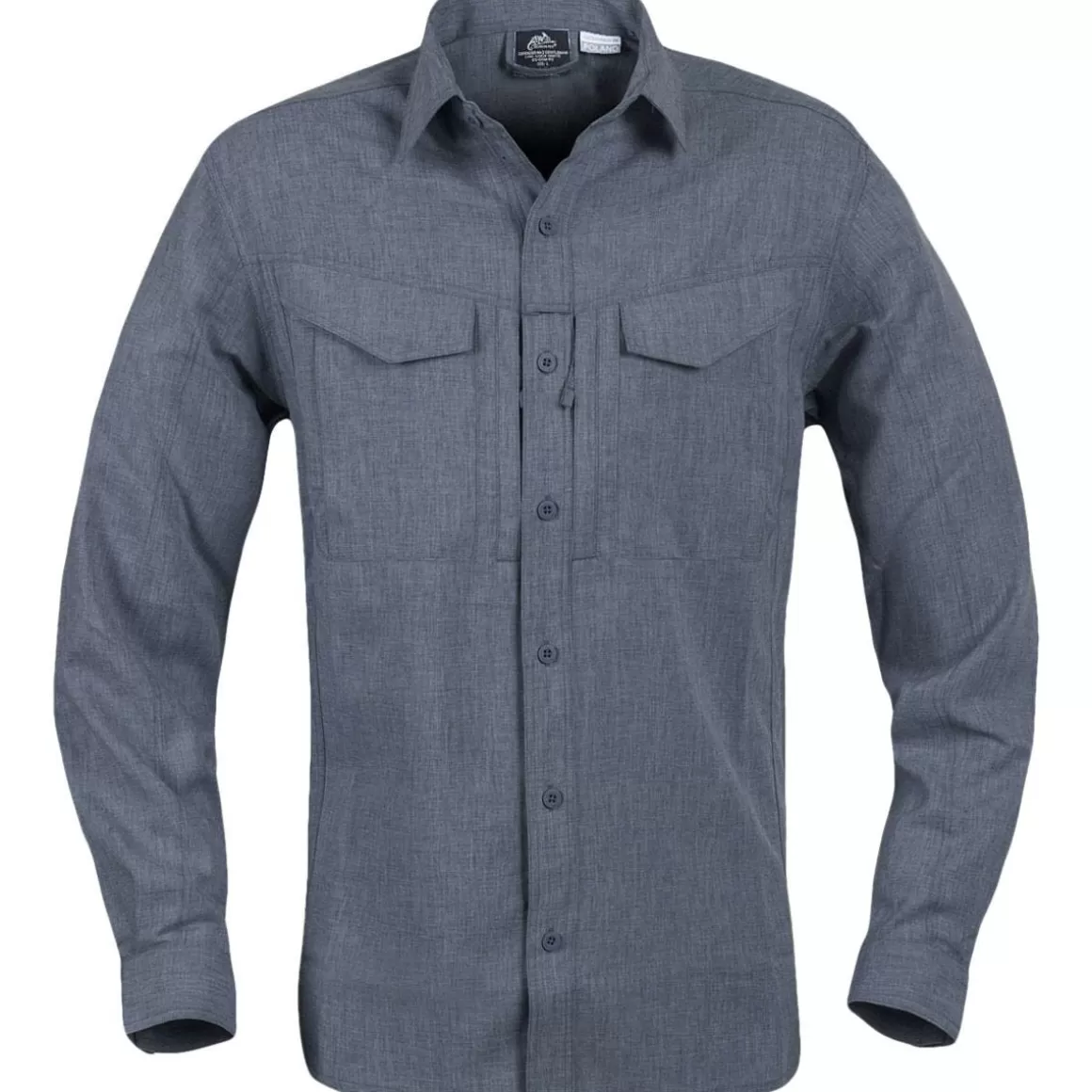 Brandit Shirts>Helikon Defender Mk2 Gentleman Long Sleeve Shirt Melange Black-Grey